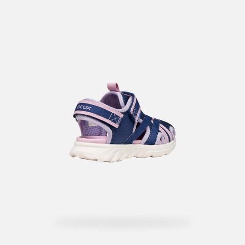 Closed toe sandals SANDAL AIRADYUM   JUNIOR Navy/Lilac - image number 4 | GEOX