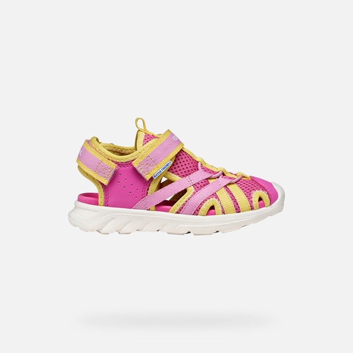 Geschlossene Sandalen SANDAL AIRADYUM   JUNIOR Fuchsia/Gelb | GEOX