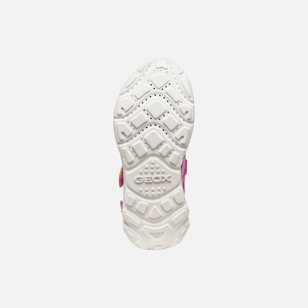 Sandales ferm&eacute;es SANDAL AIRADYUM   JUNIOR Fuchsia/Jaune - image number 6 | GEOX