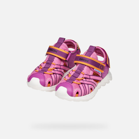 closed toe sandals SANDAL AIRADYUM JUNIOR Fuchsia/Orange - image number 7 | GEOX