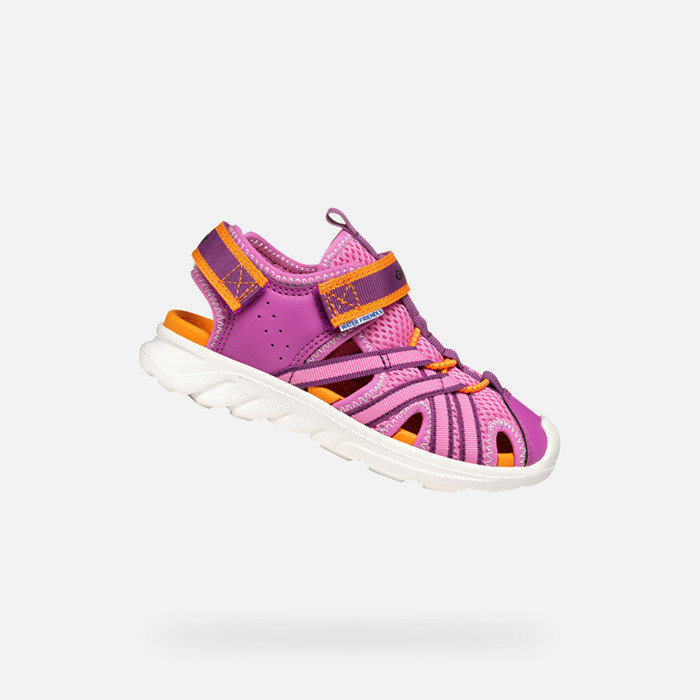 Closed toe sandals SANDAL AIRADYUM   JUNIOR Fuchsia/Orange | GEOX