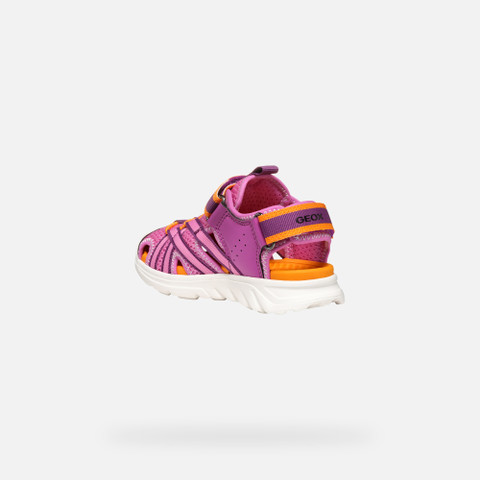 closed toe sandals SANDAL AIRADYUM JUNIOR Fuchsia/Orange - image number 3 | GEOX