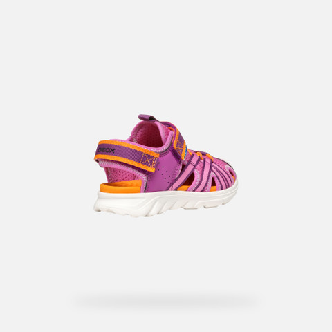 closed toe sandals SANDAL AIRADYUM JUNIOR Fuchsia/Orange - image number 4 | GEOX