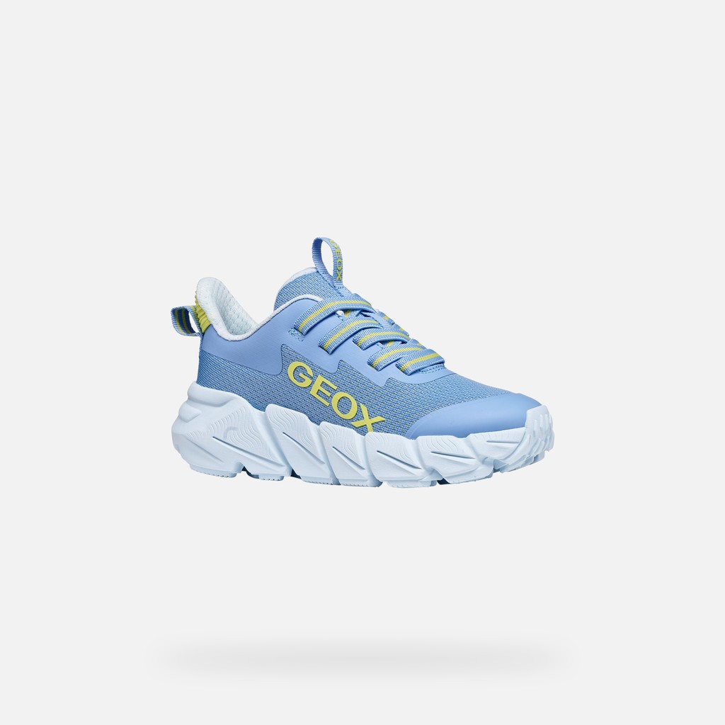 Low top sneakers FLEXYPER FAST GIRL Light Blue/Lime - image number 2 | GEOX