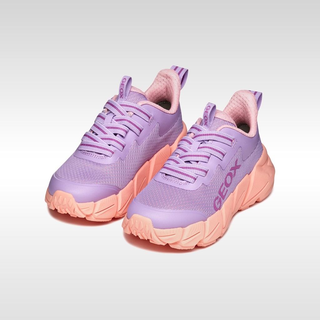 Low top sneakers FLEXYPER FAST JUNIOR Lilac/Light coral - image number 1 | GEOX