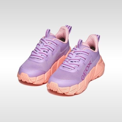 Low top sneakers FLEXYPER FAST JUNIOR Lilac/Light coral - image number 1 | GEOX