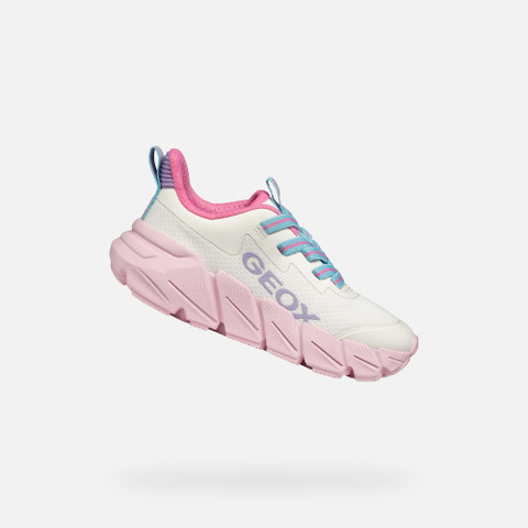 Low top sneakers FLEXYPER FAST JUNIOR White/Pink - image number 0 | GEOX