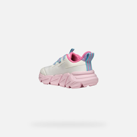 Low top sneakers FLEXYPER FAST JUNIOR White/Pink - image number 3 | GEOX