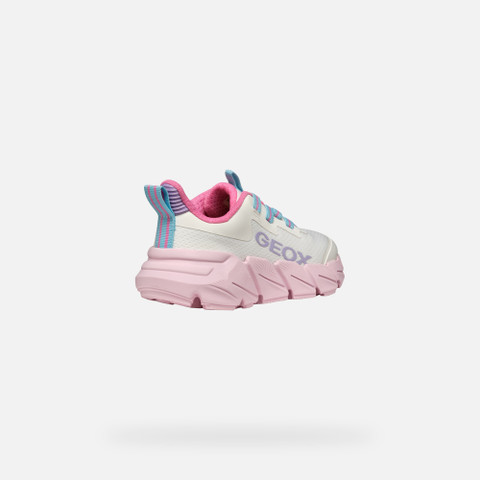 Low top sneakers FLEXYPER FAST JUNIOR White/Pink - image number 4 | GEOX