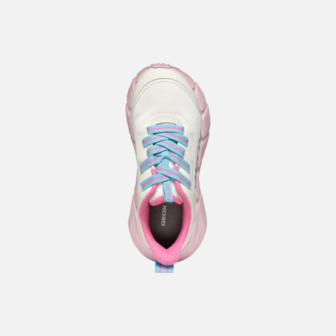 Low top sneakers FLEXYPER FAST JUNIOR White/Pink - image number 5 | GEOX