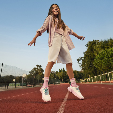 Low top sneakers FLEXYPER FAST JUNIOR White/Pink - image number 8 | GEOX