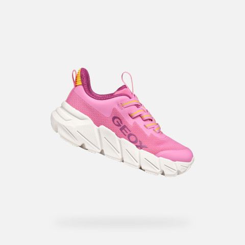 Low top sneakers FLEXYPER FAST JUNIOR Pink/Yellow - image number 0 | GEOX
