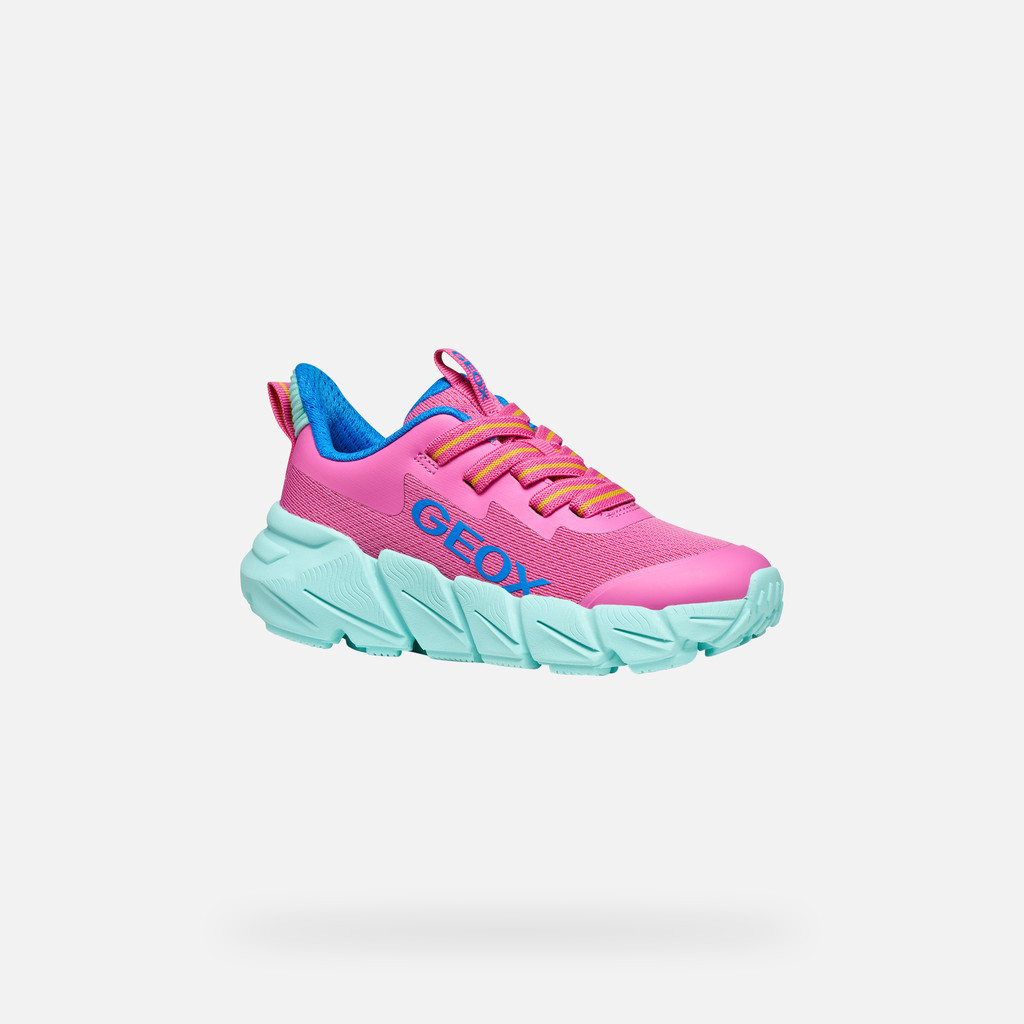 Low top sneakers FLEXYPER FAST JUNIOR Fuchsia/Watersea - image number 2 | GEOX