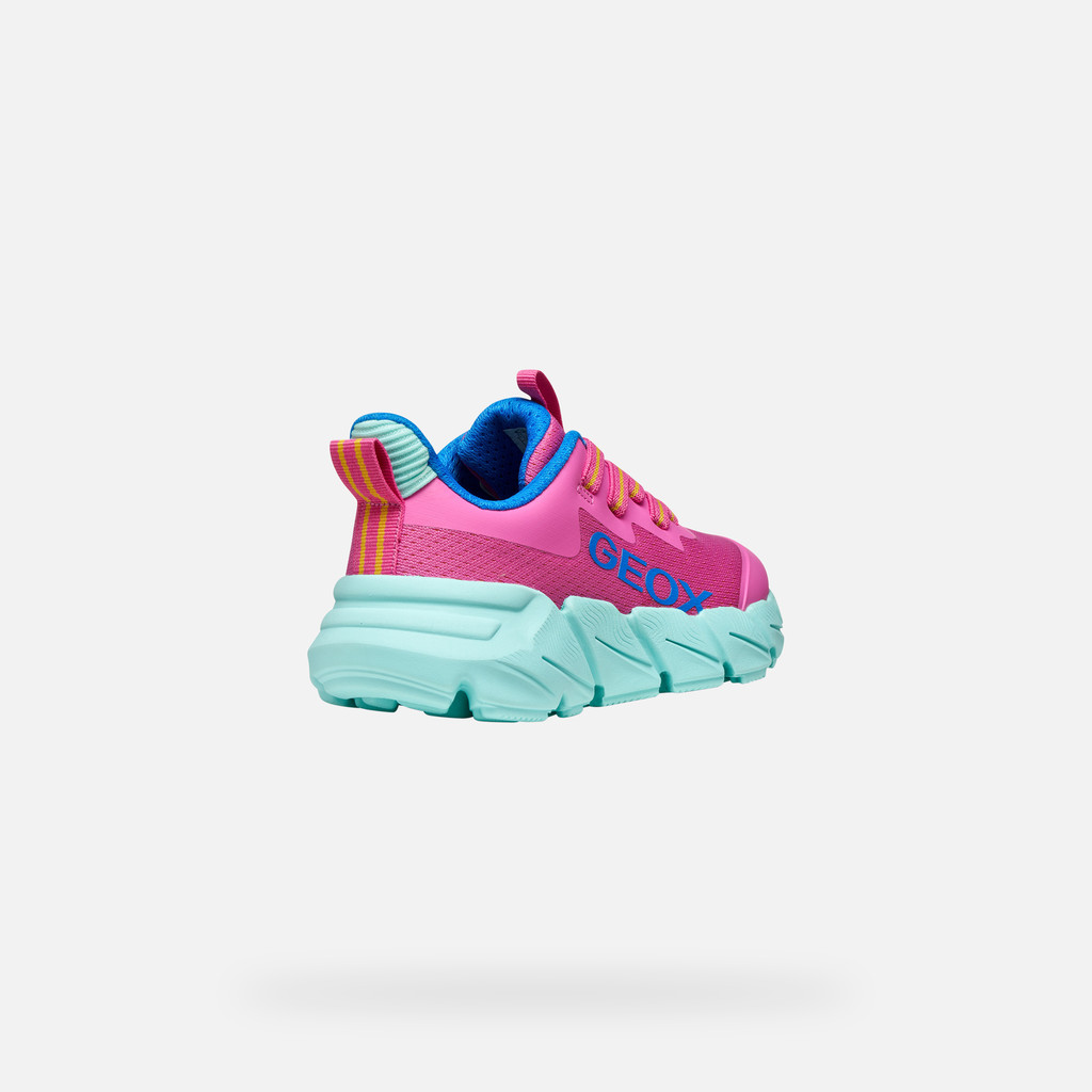 Low top sneakers FLEXYPER FAST JUNIOR Fuchsia/Watersea - image number 4 | GEOX