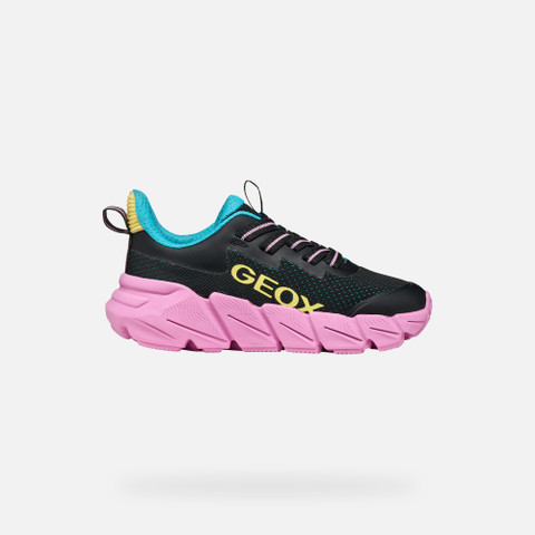 Low top sneakers FLEXYPER FAST JUNIOR Black/Multicolor - image number 1 | GEOX