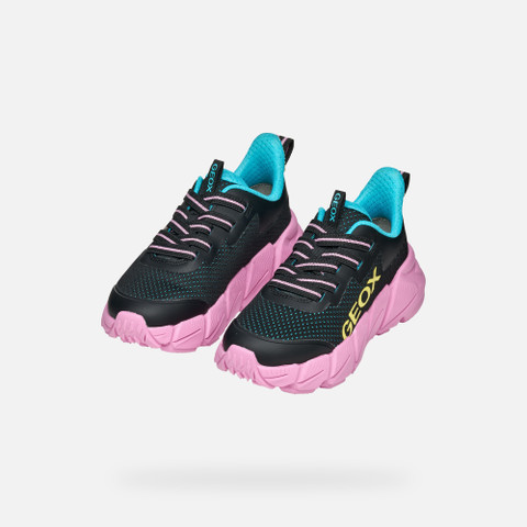 Low top sneakers FLEXYPER FAST JUNIOR Black/Multicolor - image number 7 | GEOX