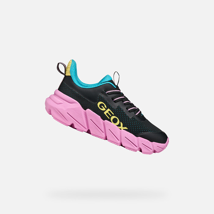 Low top sneakers FLEXYPER FAST JUNIOR Black/Multicolor | GEOX