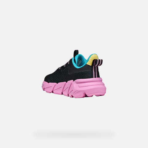 Low top sneakers FLEXYPER FAST JUNIOR Black/Multicolor - image number 3 | GEOX