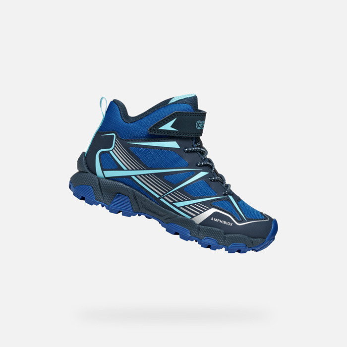 Sneakers imperméables MAGNETAR ABX GARÇON Bleu marine/Bleu roi | GEOX
