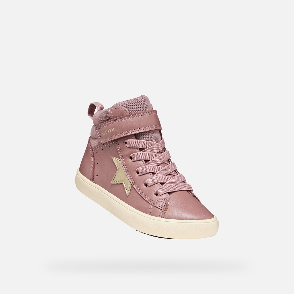 Scarpe con strappo GISLI BAMBINA Rosa scuro/Platino - image number 4 | GEOX