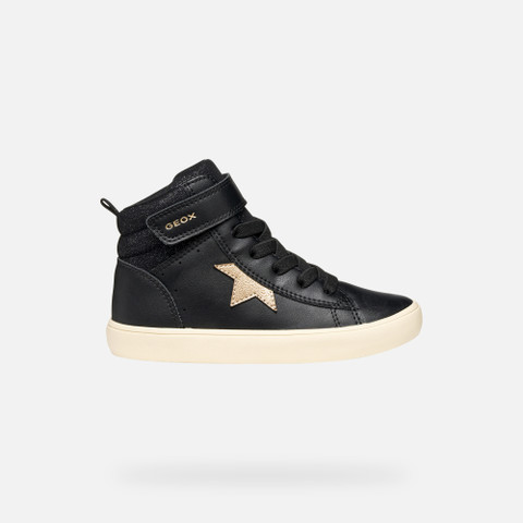 High top sneakers GISLI GIRL Black/Champagne - image number 1 | GEOX