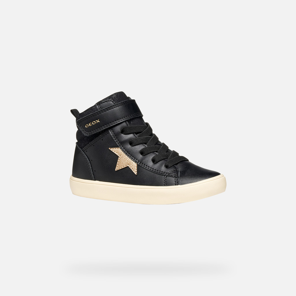High top sneakers GISLI GIRL Black/Champagne - image number 2 | GEOX