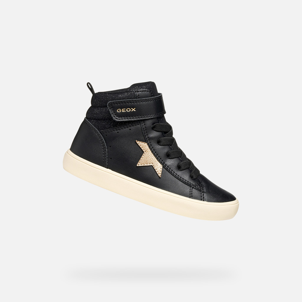 High top sneakers GISLI GIRL Black/Champagne - image number 0 | GEOX