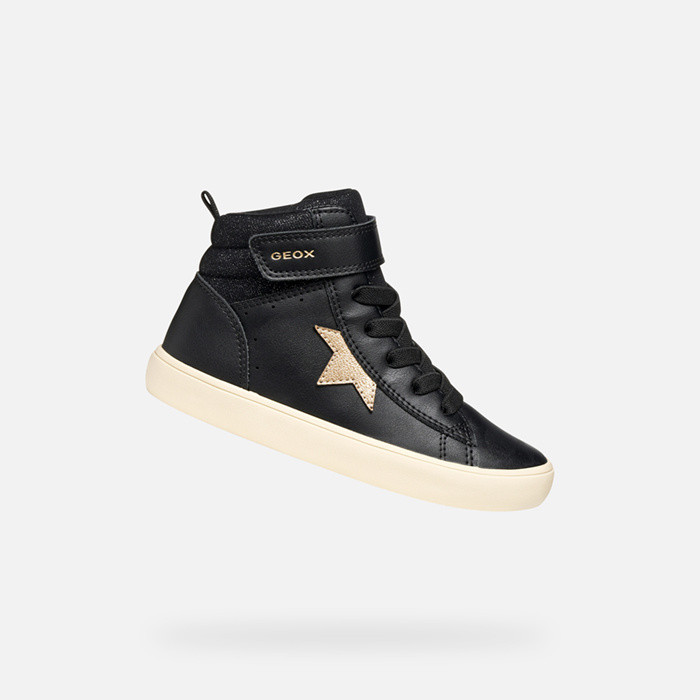 High top sneakers GISLI GIRL Black/Champagne | GEOX