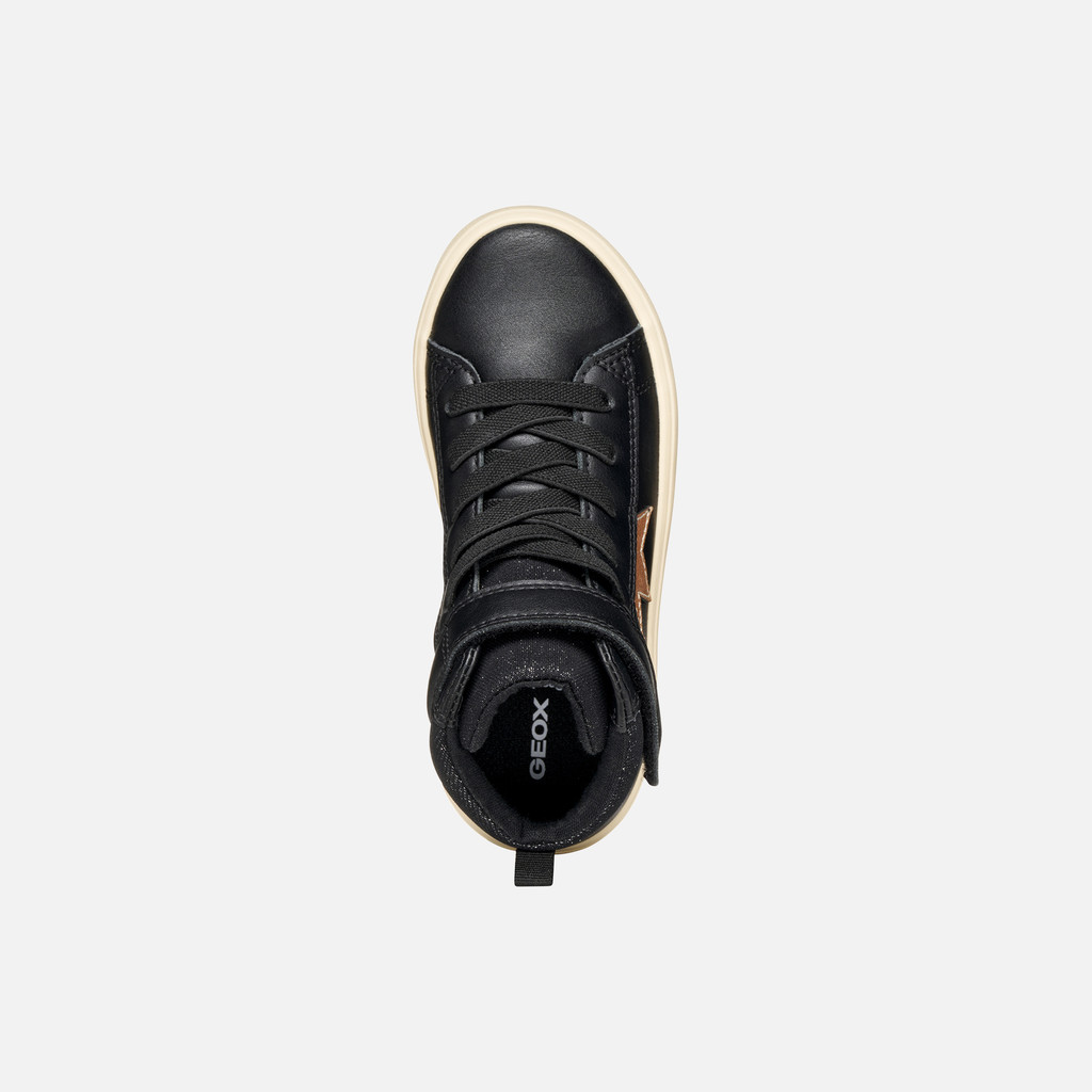 High top sneakers GISLI GIRL Black/Champagne - image number 5 | GEOX