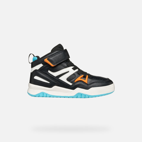 High top sneakers PERTH BOY Black/Orange - image number 1 | GEOX