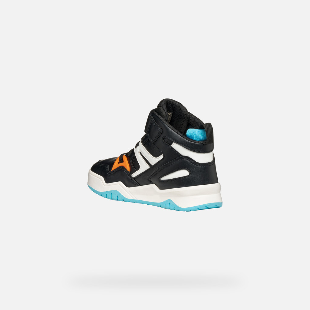 High top sneakers PERTH BOY Black/Orange - image number 3 | GEOX