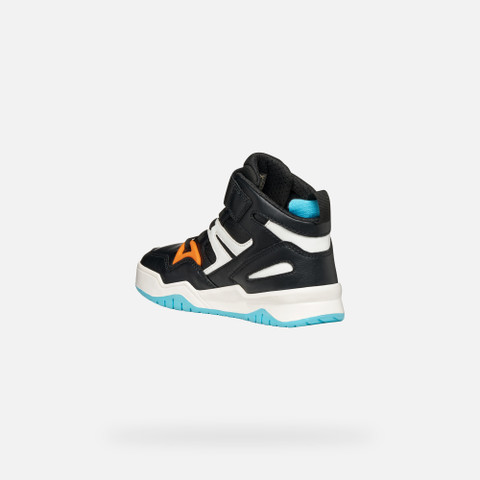 High top sneakers PERTH BOY Black/Orange - image number 3 | GEOX