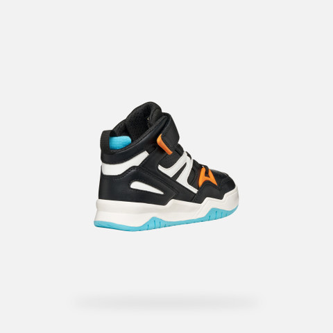 High top sneakers PERTH BOY Black/Orange - image number 4 | GEOX