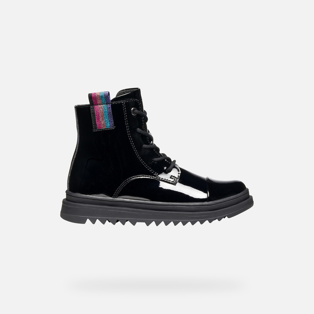Ankle boots with laces GILLYJAW GIRL Black/Multicolor - image number 1 | GEOX