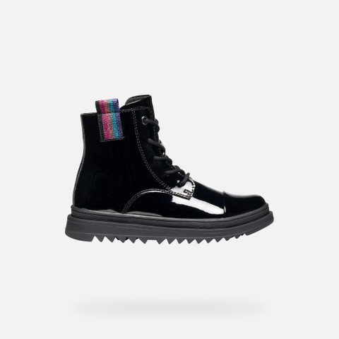Ankle boots with laces GILLYJAW GIRL Black/Multicolor - image number 1 | GEOX