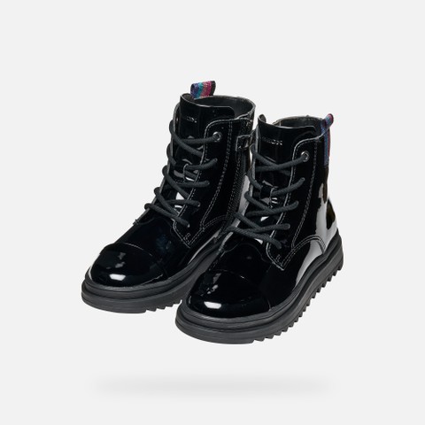 Ankle boots with laces GILLYJAW GIRL Black/Multicolor - image number 7 | GEOX