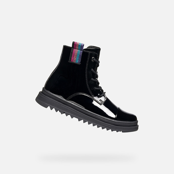 Ankle boots with laces GILLYJAW GIRL Black/Multicolor | GEOX