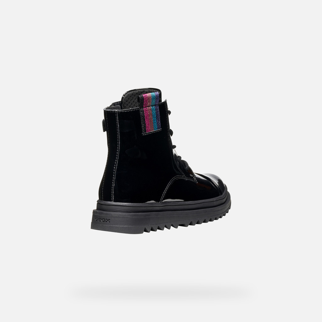 Ankle boots with laces GILLYJAW GIRL Black/Multicolor - image number 4 | GEOX