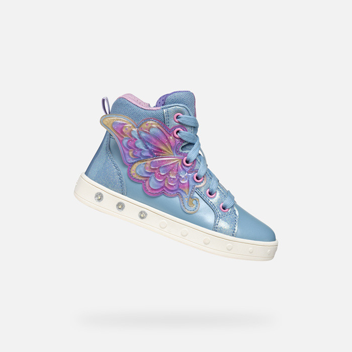 Shoes with lights SKYLIN GIRL Light Avio/Multicolor | GEOX