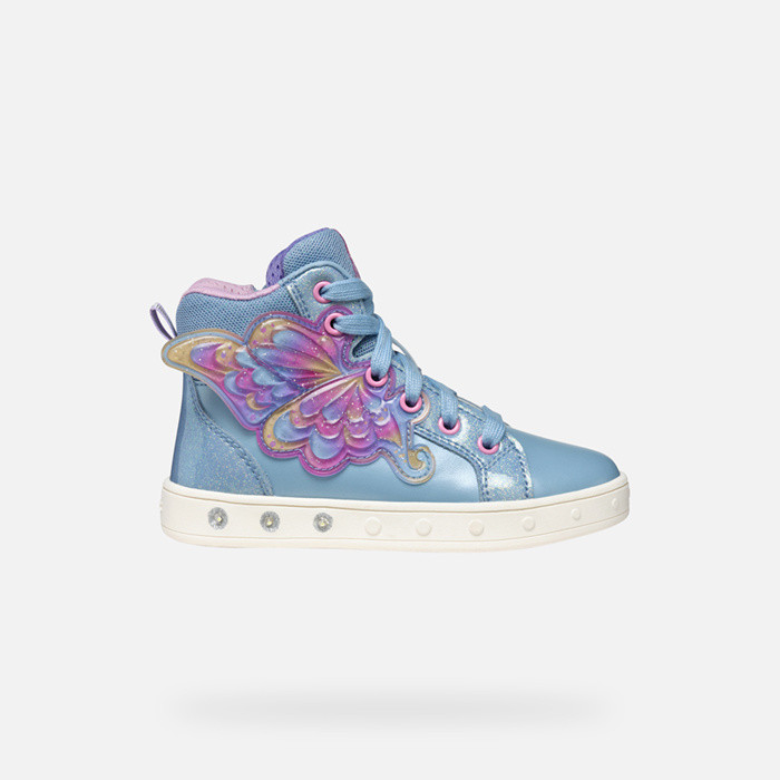 Shoes with lights SKYLIN GIRL Light Avio/Multicolor | GEOX