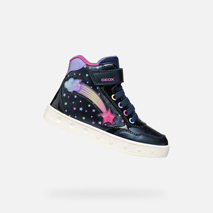 Shoes with lights SKYLIN GIRL Navy/Multicolor | GEOX