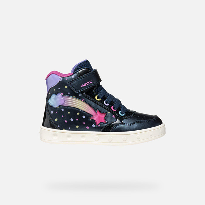 Shoes with lights SKYLIN GIRL Navy/Multicolor | GEOX