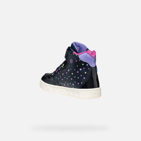 Shoes with lights SKYLIN GIRL Navy/Multicolor - image number 3 | GEOX