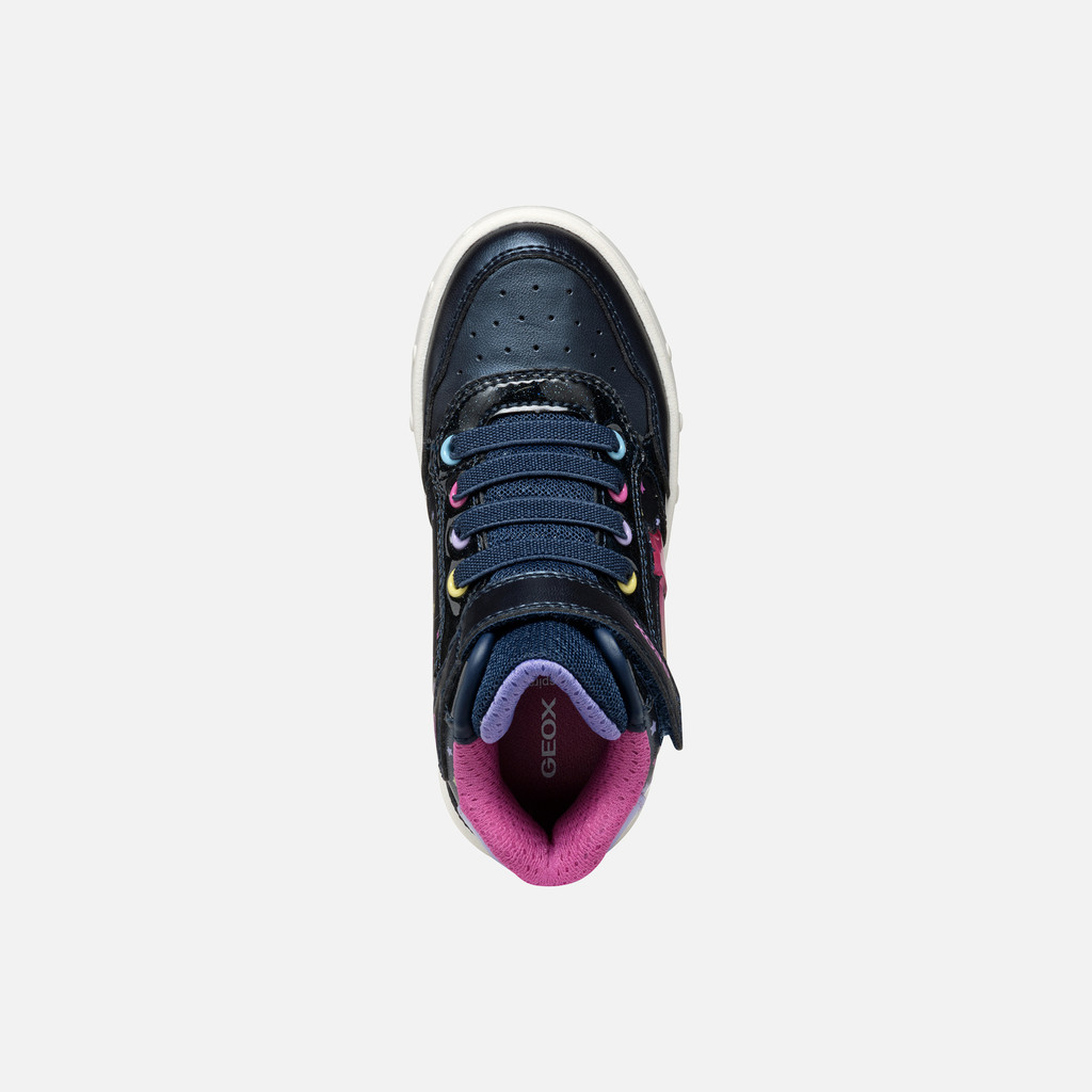Shoes with lights SKYLIN GIRL Navy/Multicolor - image number 5 | GEOX