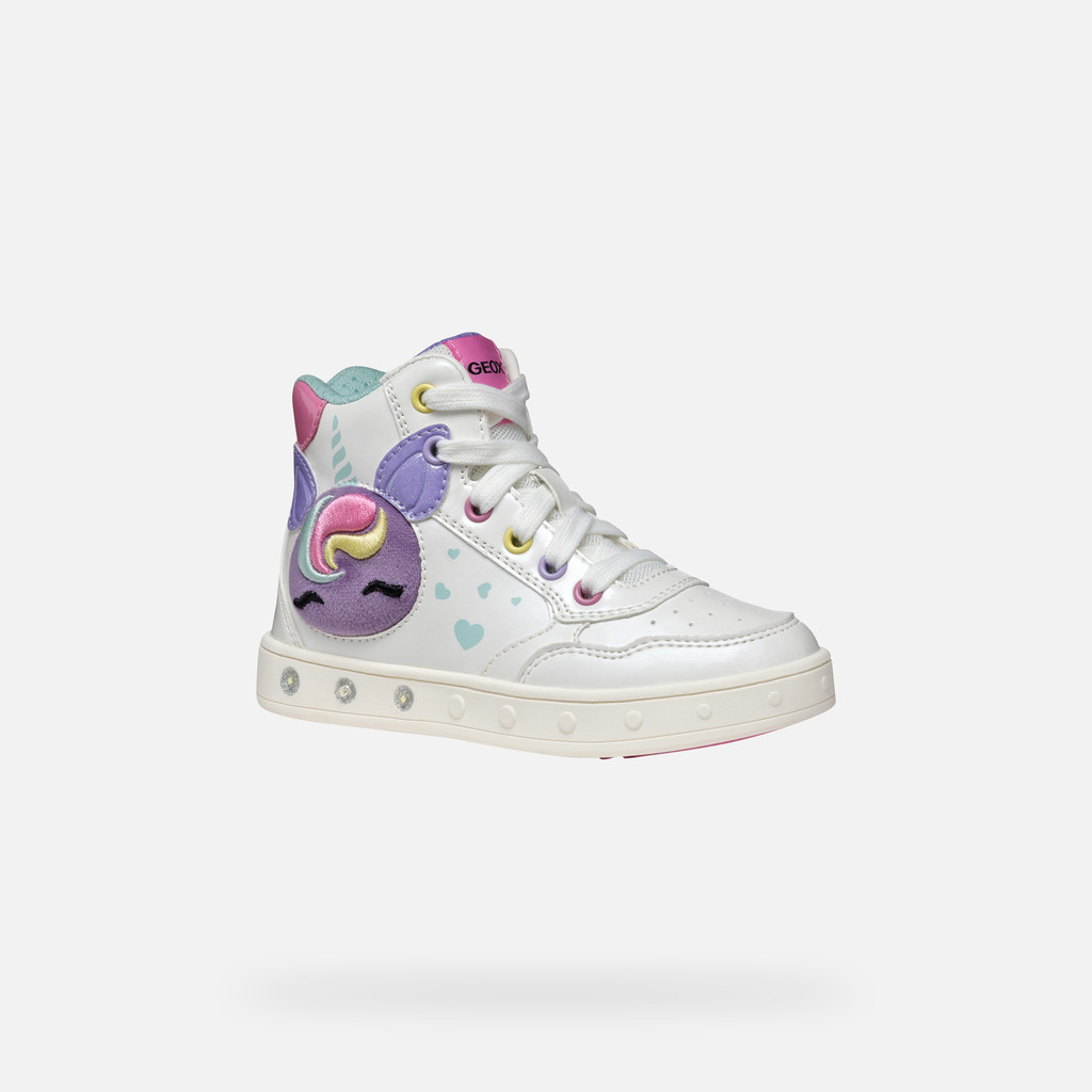 Shoes with lights SKYLIN GIRL White/Multicolor - image number 2 | GEOX
