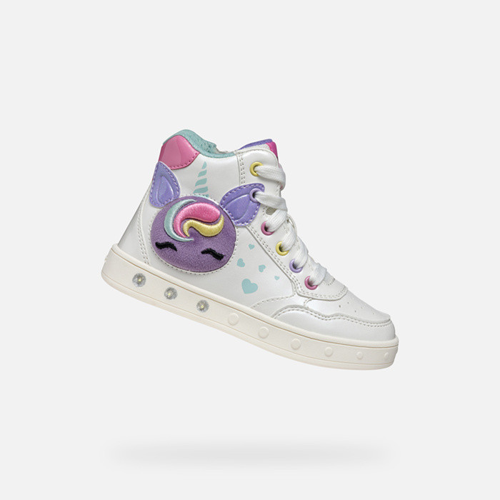 Shoes with lights SKYLIN GIRL White/Multicolor | GEOX