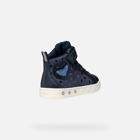 Shoes with lights SKYLIN GIRL Navy - image number 4 | GEOX