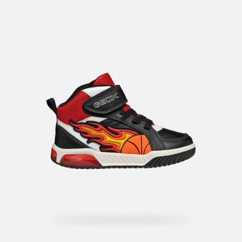 Shoes with lights INEK BOY Black/Red - image number 1 | GEOX