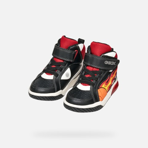 Calçado com luzes INEK MENINO Preto/Vermelho - image number 7 | GEOX