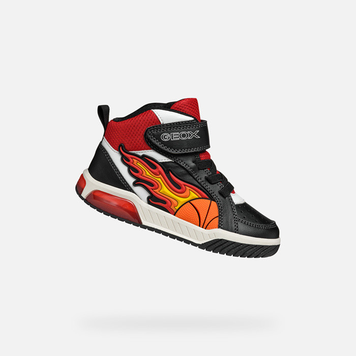 Shoes with lights INEK BOY Black/Red | GEOX